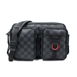Louis Vuitton Utility Messenger Bag Damier Graphite Black LV Shoulder Bag